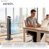 tectake® Ventilateur Colonne 90 cm, 3 modes et 3 vitesses, Fonction de minuterie, Ecran LED, Télécommande, Ventilateur Silencieu