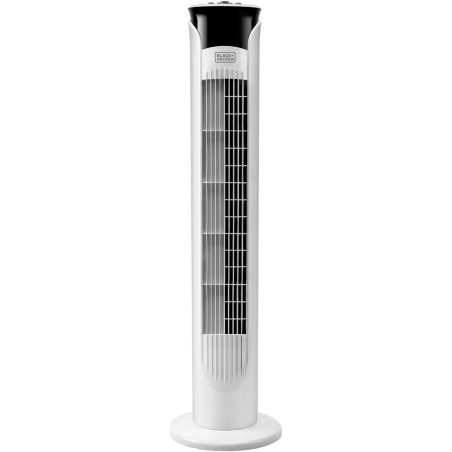 Noir+decker - ventilateur colonne + 45 w | 81 cm | oscillant et silencieux | 3 vitesses | minuteur 2 h | base antidérapante | po