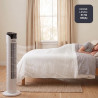 Noir+decker - ventilateur colonne + 45 w | 81 cm | oscillant et silencieux | 3 vitesses | minuteur 2 h | base antidérapante | po