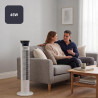 Noir+decker bxeft48e - ventilateur colonne 45w, 3 vitesses, 3 modes, digital oscillant et silencieux avec télécommande 81 cm de 