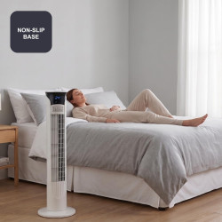 Noir+decker bxeft48e - ventilateur colonne 45w, 3 vitesses, 3 modes, digital oscillant et silencieux avec télécommande 81 cm de 
