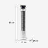 Noir+decker bxeft48e - ventilateur colonne 45w, 3 vitesses, 3 modes, digital oscillant et silencieux avec télécommande 81 cm de 