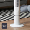 Noir+decker bxeft49e ventilateur colonne 45w, oscillant, télécommande, 102 cm, silencieux, 3 vitesses, minuterie