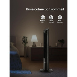 FOHERE Ventilateur Colonne Silencieux (32dB) - 102cm avec Moteur DC (28W) - Ventilateur Télécommande (Touches Muettes) - Brise M