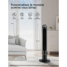 FOHERE Ventilateur Colonne Silencieux (32dB) - 102cm avec Moteur DC (28W) - Ventilateur Télécommande (Touches Muettes) - Brise M