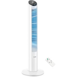 FOHERE Tour de ventilateur très silencieuse avec télécommande pour la maison, ventilateur sur pied à moteur DC oscillant de 102c