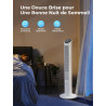 FOHERE Tour de ventilateur très silencieuse avec télécommande pour la maison, ventilateur sur pied à moteur DC oscillant de 102c