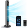 Aigostar smart ross - ventilateur tour intelligent avec télécommande(97cm). oscillation 70°, silencieux, ecran led wifi + bleuto