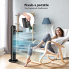 Aigostar smart ross - ventilateur tour intelligent avec télécommande(97cm). oscillation 70°, silencieux, ecran led wifi + bleuto