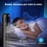 Aigostar smart ross - ventilateur tour intelligent avec télécommande(97cm). oscillation 70°, silencieux, ecran led wifi + bleuto