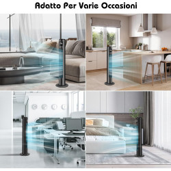 Aigostar smart ross - ventilateur tour intelligent avec télécommande(97cm). oscillation 70°, silencieux, ecran led wifi + bleuto