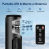 Aigostar ventilateur colonne intelligent avec télécommande(97cm). oscillation 70°, silencieux, ecran led wifi + bleutooth, 50w. 