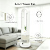Ventilateur colonne 3 en 1, radiateur soufflant, ventilateur et filtre à air, oscillation automatique, minuterie à 8 niveaux 9H,