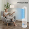 Ventilateur colonne 3 en 1, radiateur soufflant, ventilateur et filtre à air, oscillation automatique, minuterie à 8 niveaux 9H,