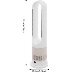Ventilateur colonne 3 en 1, radiateur soufflant, ventilateur et filtre à air, oscillation automatique, minuterie à 8 niveaux 9H,