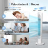 Aigostar Robert -Ventilateur Colonne avec Télécommande,Silencieux, 3 Vitesses et 3 Modes,Oscillation 70°,Ventilateur Portable av