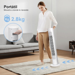 Aigostar Robert -Ventilateur Colonne avec Télécommande,Silencieux, 3 Vitesses et 3 Modes,Oscillation 70°,Ventilateur Portable av