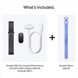 Google Fitbit Air – Moniteur d'activité Physique sans écran avec Suivi des activités Sportives – Compatible avec iOS et Android 