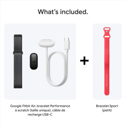 Google Fitbit Air – Moniteur d'activité Physique sans écran avec Suivi des activités Sportives – Compatible avec iOS et Android 