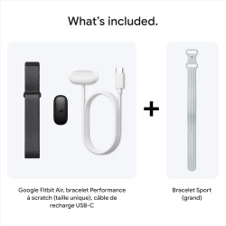 Google Fitbit Air – Moniteur d'activité Physique sans écran avec Suivi des activités Sportives – Compatible avec iOS et Android 