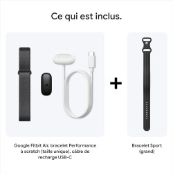 Google Fitbit Air – Moniteur d'activité Physique sans écran avec Suivi des activités Sportives – Compatible avec iOS et Android 