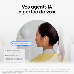 Samsung galaxy buds4 pro, écouteurs bleutooth sans fil, son hi-fi de qualité studio, double haut-parleur, appels ultra clairs, a