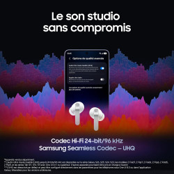 Samsung galaxy buds4 pro, écouteurs bleutooth sans fil, son hi-fi de qualité studio, double haut-parleur, appels ultra clairs, a