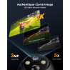 2K Camera Surveillance WiFi Exterieure sans Fil, 360° PTZ et Énergie Solaire, Caméra Solaire Batterie 2,4 G, Double Antenne Visi