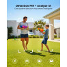 2K Camera Surveillance WiFi Exterieure sans Fil, Énergie Solaire et 360° PTZ, Caméra Solaire Batterie 2,4 G, Double Antenne Visi