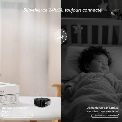 AOBOCAM Camera Espion WiFi 4K avec Cloud – Caméra de Surveillance Intérieure sans Fil, Vision Nocturne Grand Angle 150°, Détecti