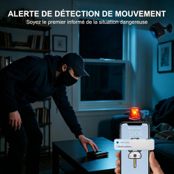Caméra Espion 1080P WiFi avec Application, Vision Nocturne Détection de Mouvement, Caméra de Sécurité Intérieure – Batterie Rech