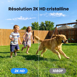 GALAYOU 2K Camera Surveillance WiFi Exterieure sans Fil - Camera Exterieur sans Fil Solaire, 2.4GHz, 360° PTZ Suivi, PIR + Alarm