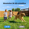 GALAYOU 2K Camera Surveillance WiFi Exterieure sans Fil - Camera Exterieur sans Fil Solaire, 2.4GHz, 360° PTZ Suivi, PIR + Alarm