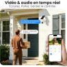 GALAYOU 2K Camera Surveillance WiFi Exterieure sans Fil - Camera Exterieur sans Fil Solaire, 2.4GHz, 360° PTZ Suivi, PIR + Alarm