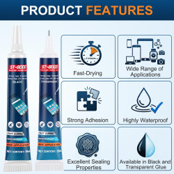 Colle Ecran Smartphone - Colle Telephone Forte avec Outils de Réparation, Super Glue pour Ecran de Téléphone Maquette Textile Cu