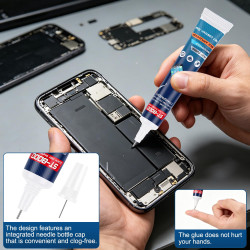 Colle Ecran Smartphone - Colle Telephone Forte avec Outils de Réparation, Super Glue pour Ecran de Téléphone Maquette Textile Cu