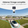aosu 4K Caméra Surveillance WiFi Extérieure sans Fil,8MP Camera Exterieur Solaire,Vision Nocturne TrueColor,Triple Détection (PI