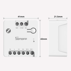 SONOFF Mini ZBD Zigbee 3.0 Relais de contact sec AC/DC compatible avec hubs Zigbee, fonctionne avec Alexa & Google Home, relais 