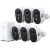 aosu 2K Caméra Surveillance WiFi Extérieure Intérieur sans Fil, 6 Caméras Kit & 2.0 aosuBase, sans Abonnement, Extensible à 1 to