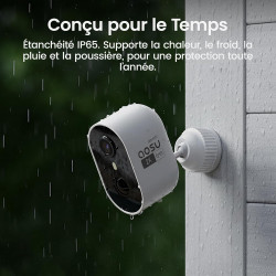 aosu 2K Caméra Surveillance WiFi Extérieure Intérieur sans Fil, 6 Caméras Kit & 2.0 aosuBase, sans Abonnement, Extensible à 1 to