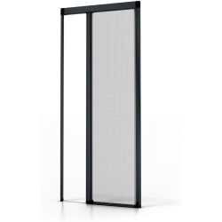 Avosdim Store moustiquaire Porte Alu Luxe - H230 x L140cm recoupable - Gris anthracite 7016 texturé - Protection contre les inse