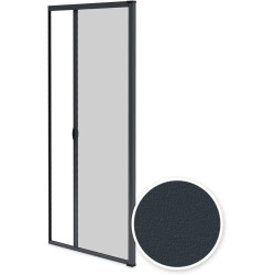 Avosdim Store moustiquaire Porte Alu Luxe - H230 x L140cm recoupable - Gris anthracite 7016 texturé - Protection contre les inse
