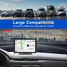 Carplay voiture, portable autoradio carplay & android auto sans fil, stéréo de voiture 7 pouces écran tactile avec gps navigatio