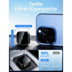 D1 Adaptateur CarPlay sans fil pour iOS, Conversion de CarPlay filaire en CarPlay sans fil, Plug & Play avec USB/Type-C, mini et