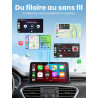 D1 Adaptateur CarPlay sans fil pour iOS, Conversion de CarPlay filaire en CarPlay sans fil, Plug & Play avec USB/Type-C, mini et