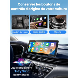 D1 Adaptateur CarPlay sans fil pour iOS, Conversion de CarPlay filaire en CarPlay sans fil, Plug & Play avec USB/Type-C, mini et