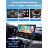 D1 Adaptateur CarPlay sans fil pour iOS, Conversion de CarPlay filaire en CarPlay sans fil, Plug & Play avec USB/Type-C, mini et