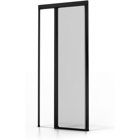 Avosdim Store moustiquaire Porte Alu Luxe - H230 x L140cm recoupable - Marron 8019 texturé - Protection contre les insectes ajus