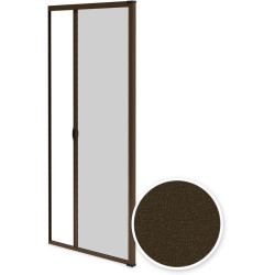 Avosdim Store moustiquaire Porte Alu Luxe - H230 x L140cm recoupable - Marron 8019 texturé - Protection contre les insectes ajus