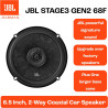 JBL Stage3 Gen2 68F Haut-Parleurs Voiture Coaxiaux 2 Voies 16,5cm (6,5 Pouces) 560W Pack de 2 - Hi-FI Audio Automobile Basses Pl